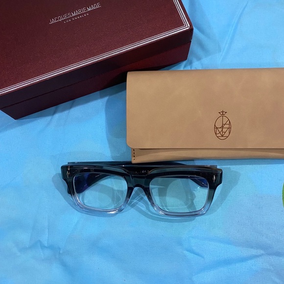 Jacques Marie Mage Other - Jacques Marie Mage Two-Tone Clear to Black Square Glasses